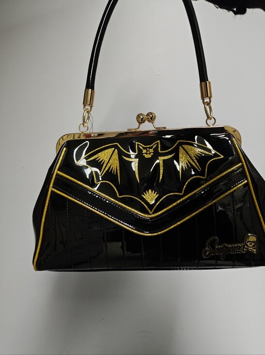 Sourpuss Handbags - Sourpuss Clothing Nokturnal Bat Kisslock Purse
